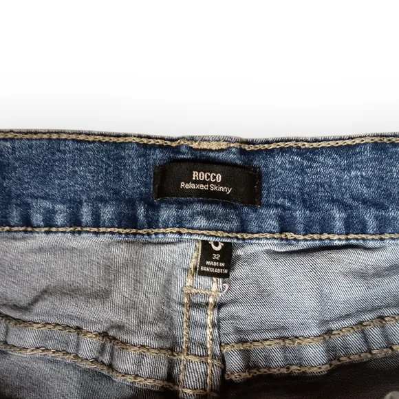 True Religion Rocco Relaxed Slim Men's Light Blue Jeans - 32x32 - Picture 4 of 5